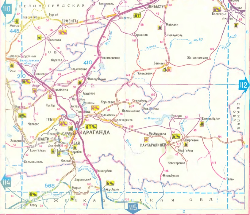 Карта маршрута. Караганда. Route map. Karaganda.