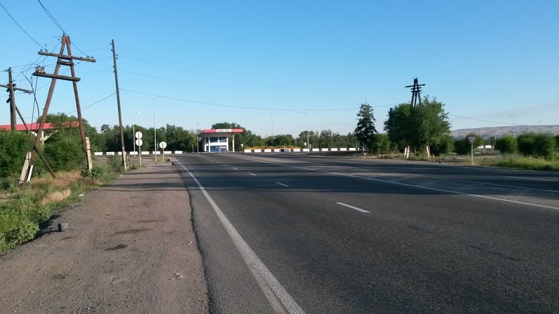 Талдыкорган. Начало объездной дороги. Taldykorgan. The beginning of the bypass road.