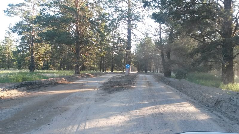 Ремонт дороги между городами Семей и Павлодар. Repair of the road between the cities of Semey and Pavlodar.