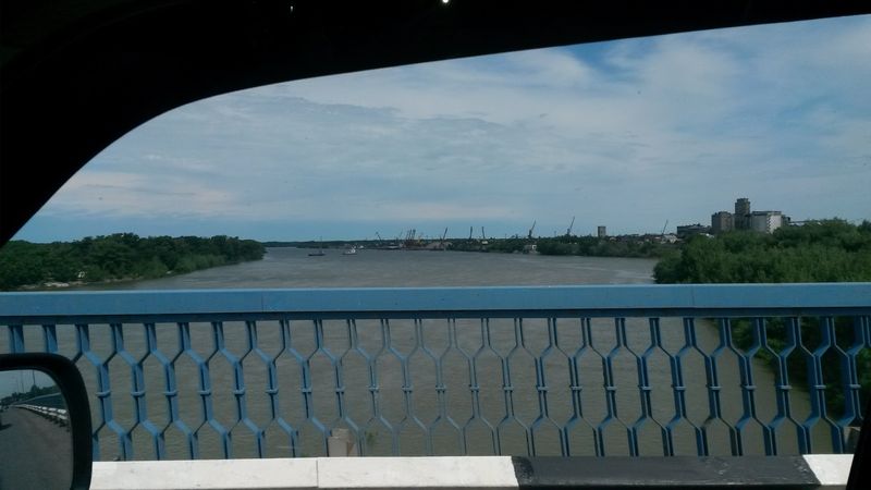 Павлодар. Мост через Иртыш. Pavlodar. Bridge over the Irtysh.